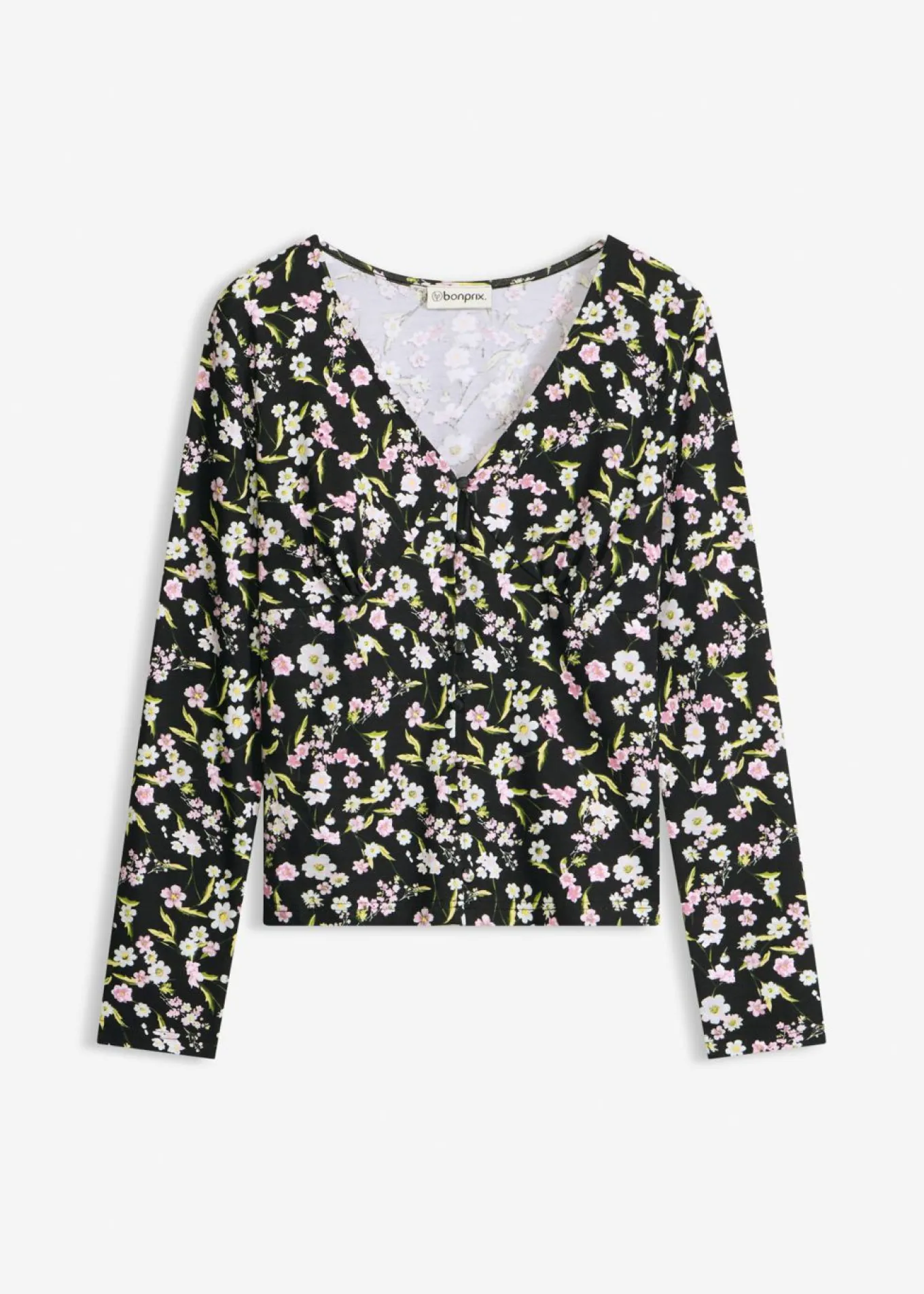 Camiseta de manga larga de mezcla de algodón