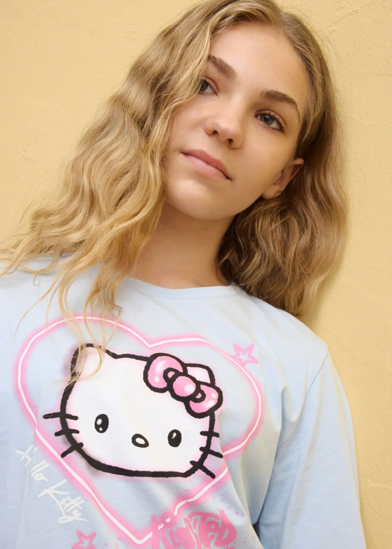 Camiseta de manga larga de Hello Kitty de algodón puro