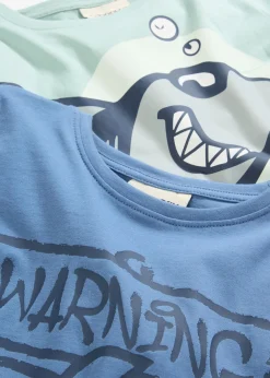 Camiseta de manga larga de algodón orgánico puro (2 unidades)
