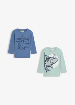 Camiseta de manga larga de algodón orgánico puro (2 unidades)