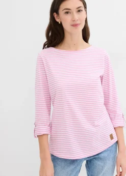 Camiseta de manga larga de algodón puro