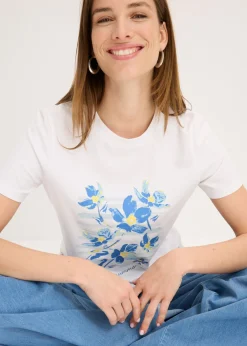 Camiseta de mezcla de algodón elástico