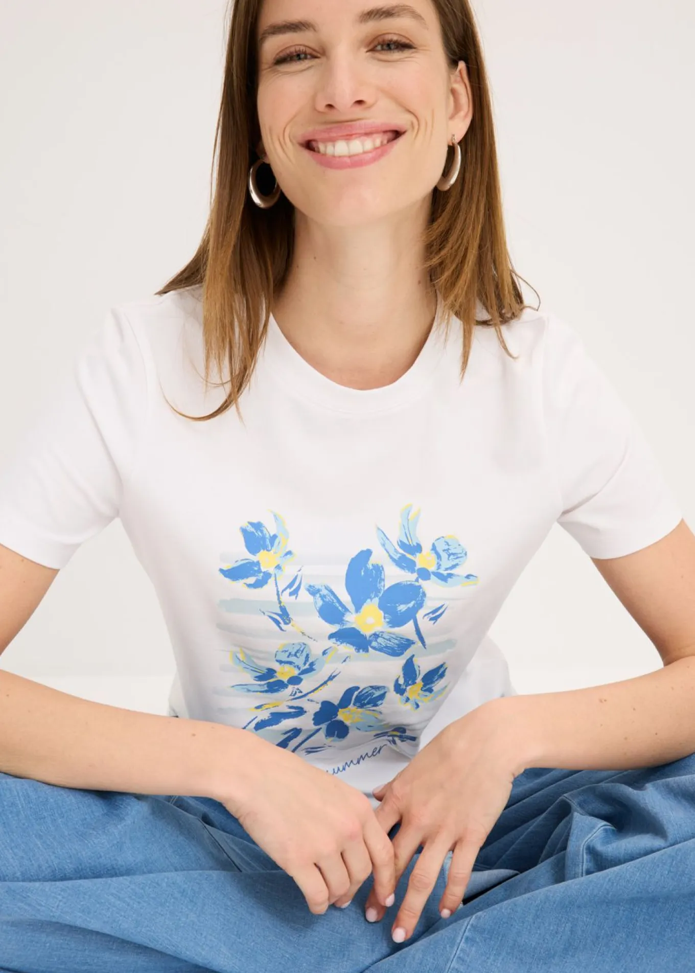 Camiseta de mezcla de algodón elástico