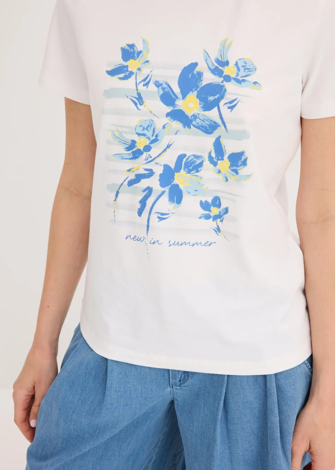 Camiseta de mezcla de algodón elástico