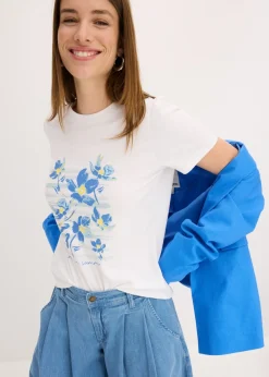 Camiseta de mezcla de algodón elástico