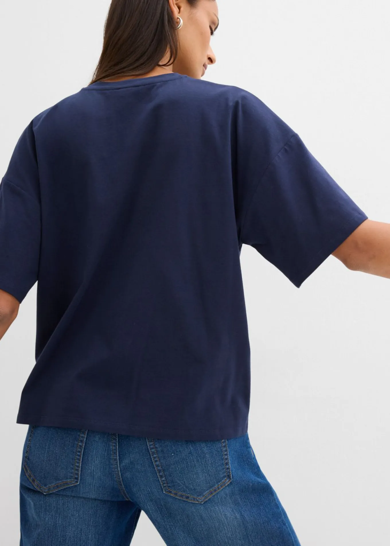 Camiseta de mezcla de algodón elástico