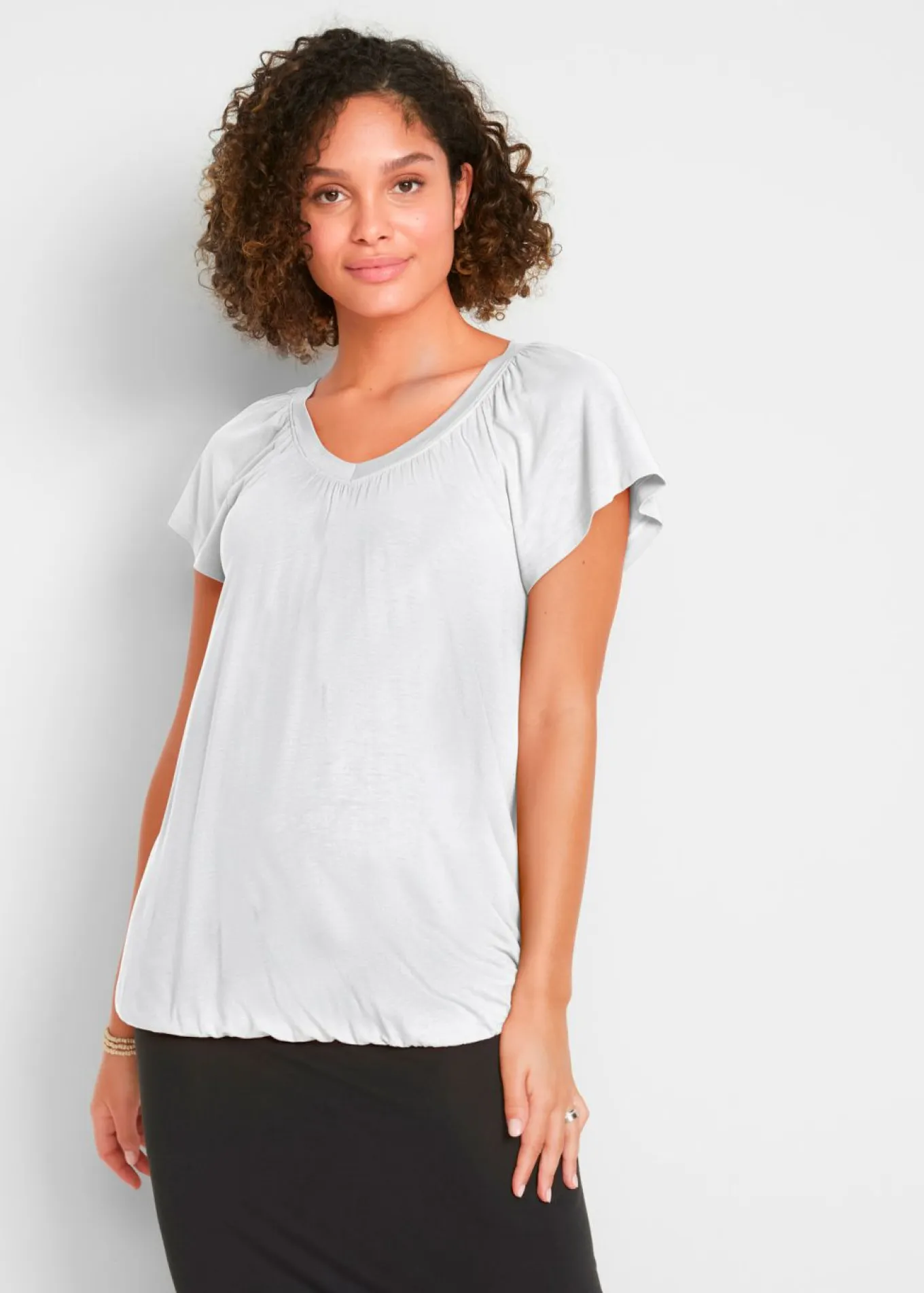 Camiseta de mezcla de viscosa