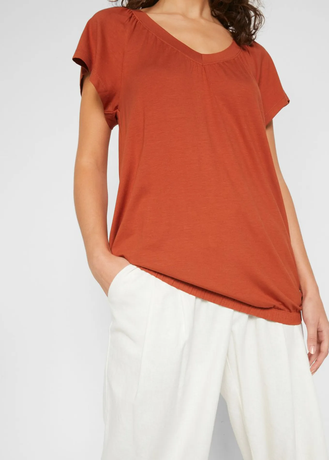 Camiseta de mezcla de viscosa