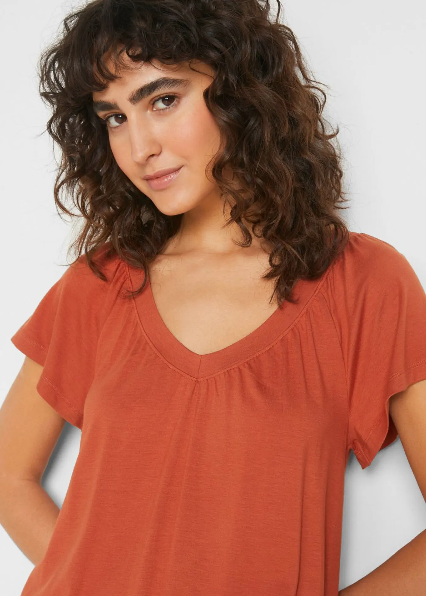 Camiseta de mezcla de viscosa