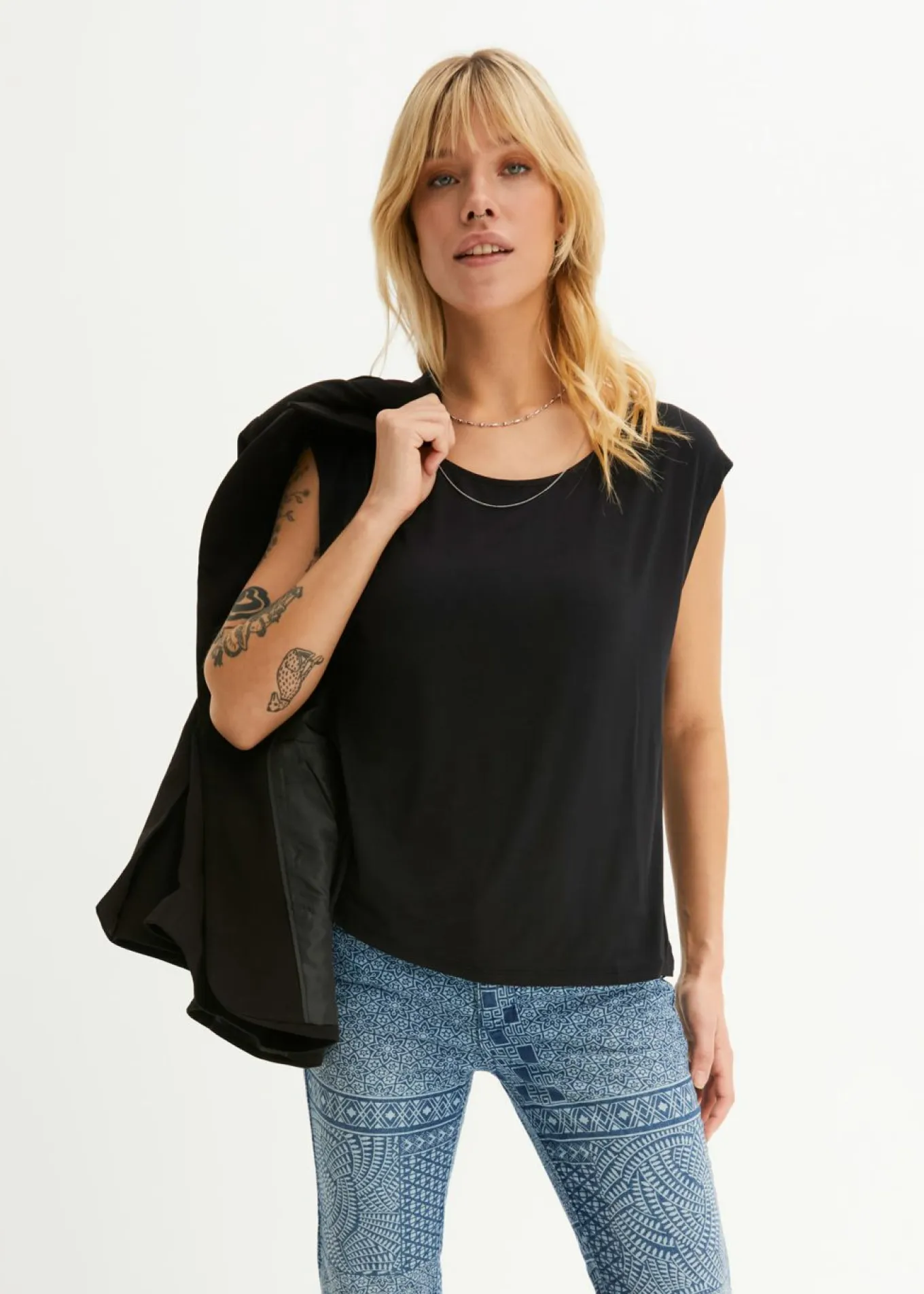 Camiseta de mezcla de viscosa