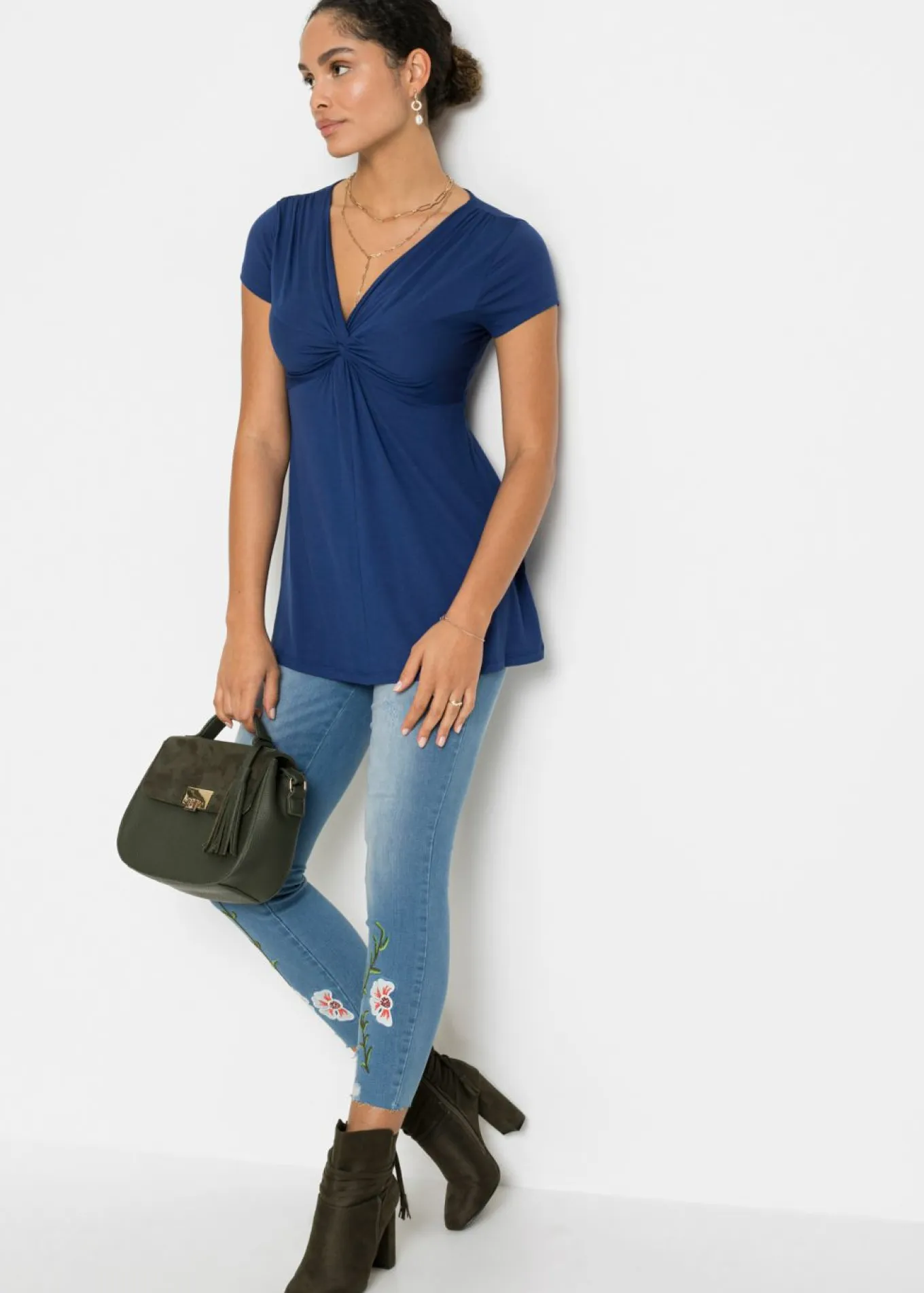 Camiseta de mezcla de viscosa