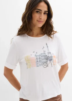 Camiseta de mezcla de viscosa