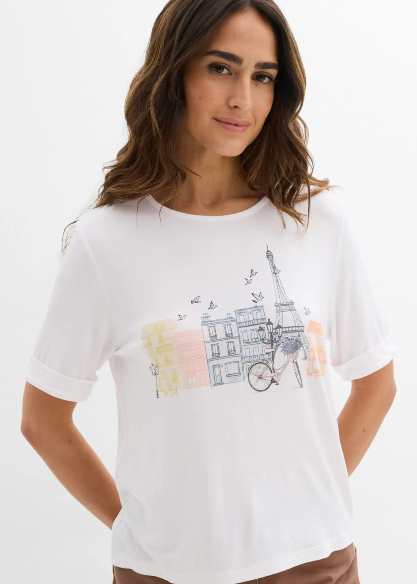 Camiseta de mezcla de viscosa