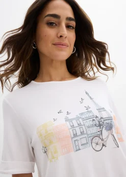 Camiseta de mezcla de viscosa