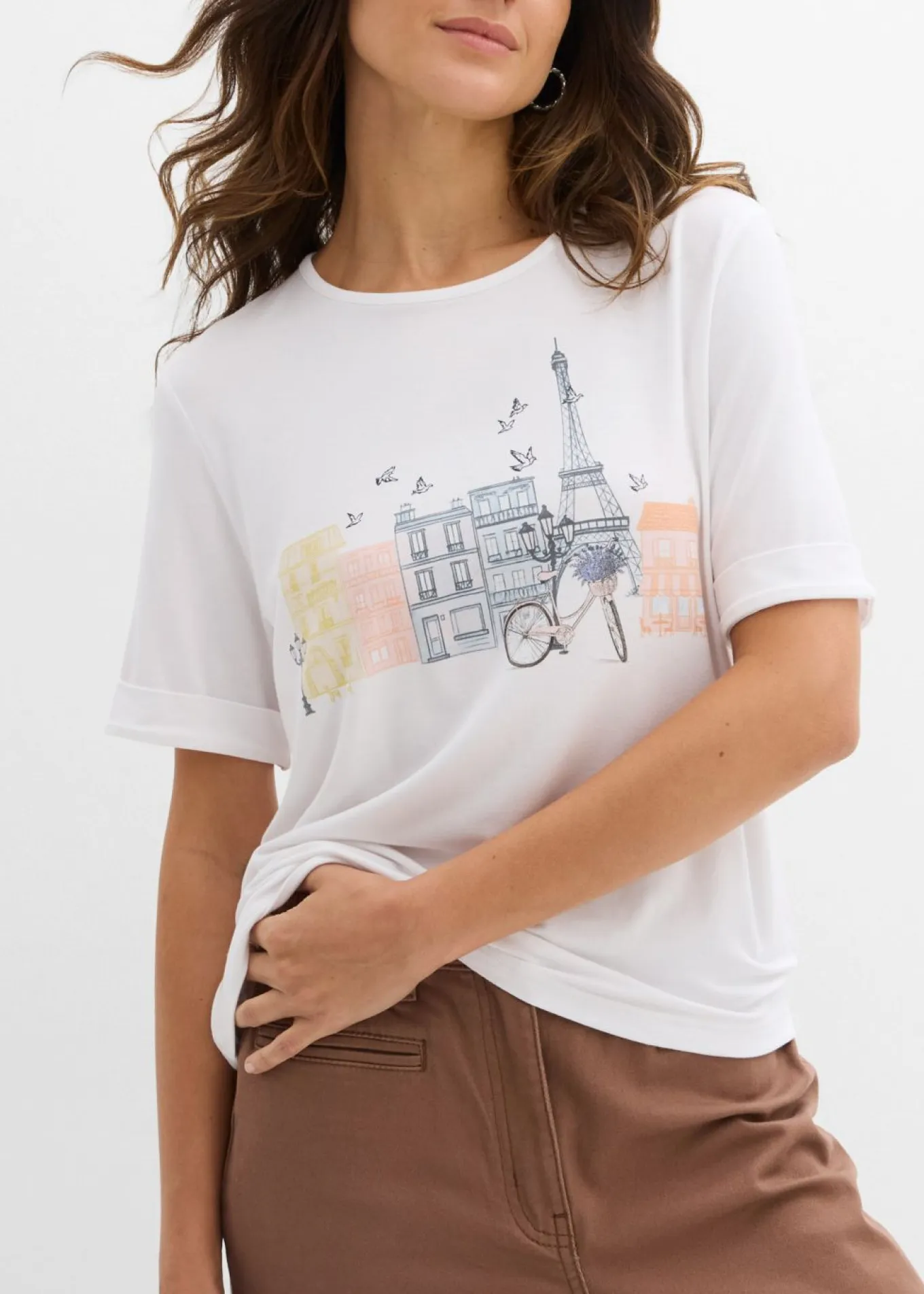 Camiseta de mezcla de viscosa