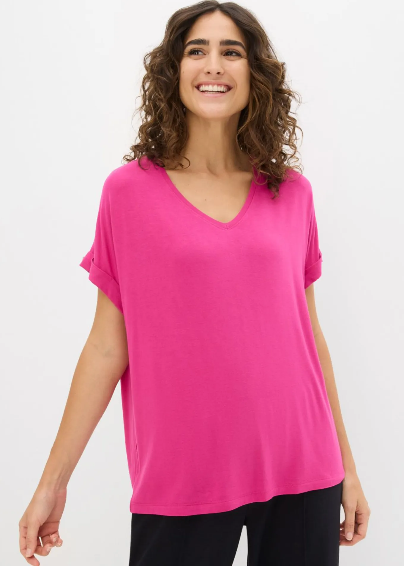 Camiseta de mezcla de viscosa fluida