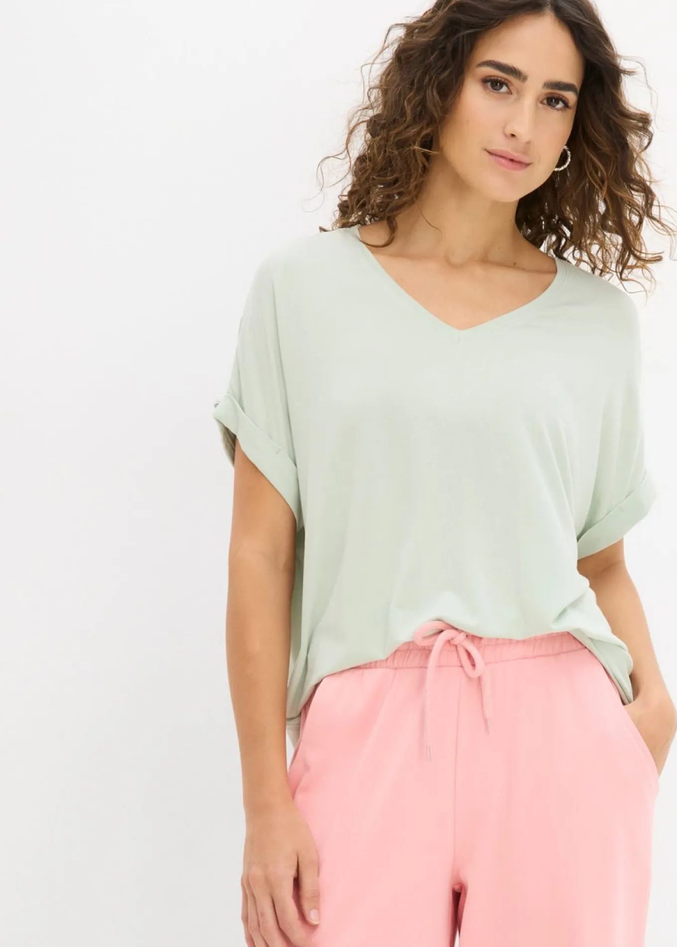 Camiseta de mezcla de viscosa fluida