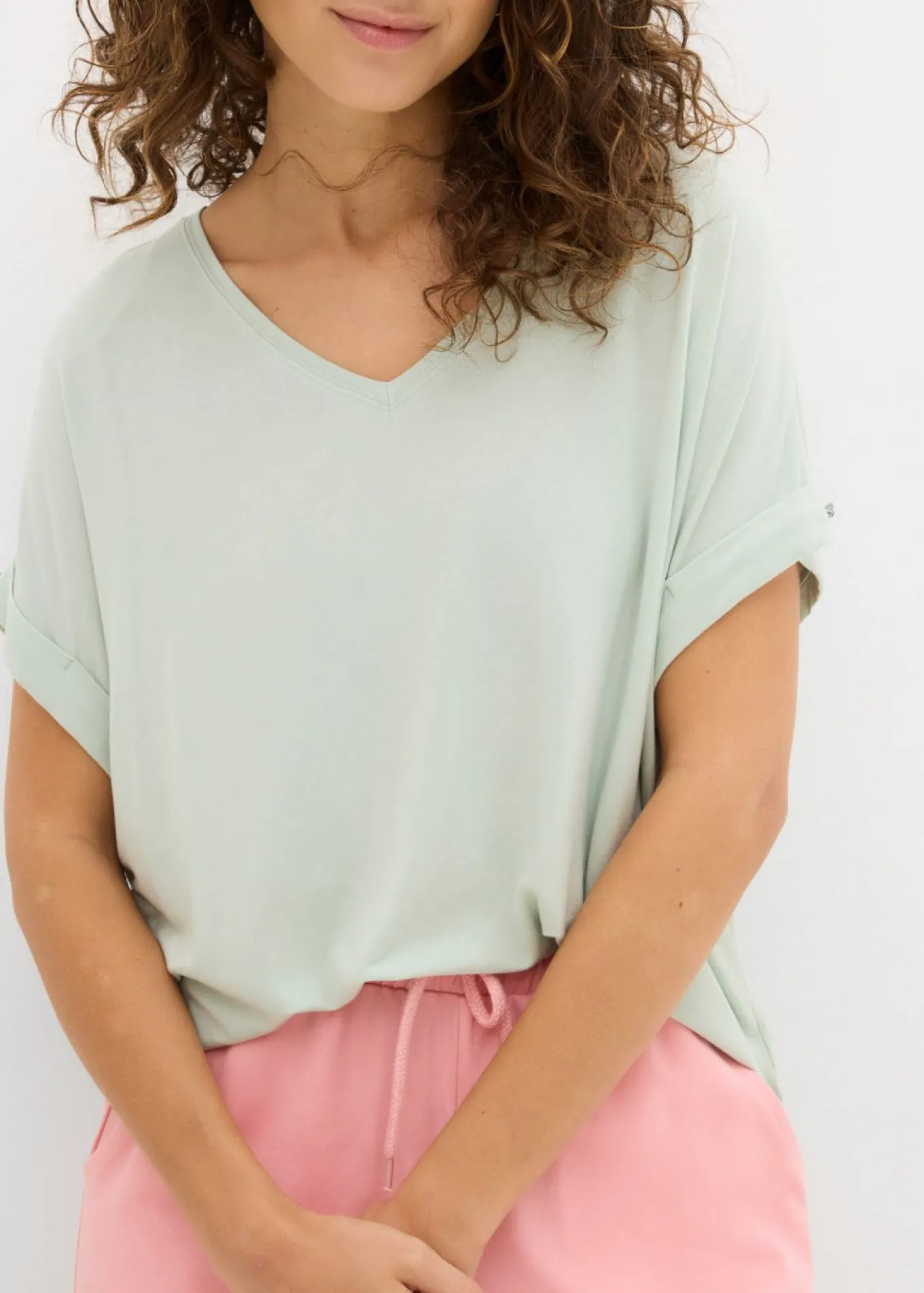 Camiseta de mezcla de viscosa fluida