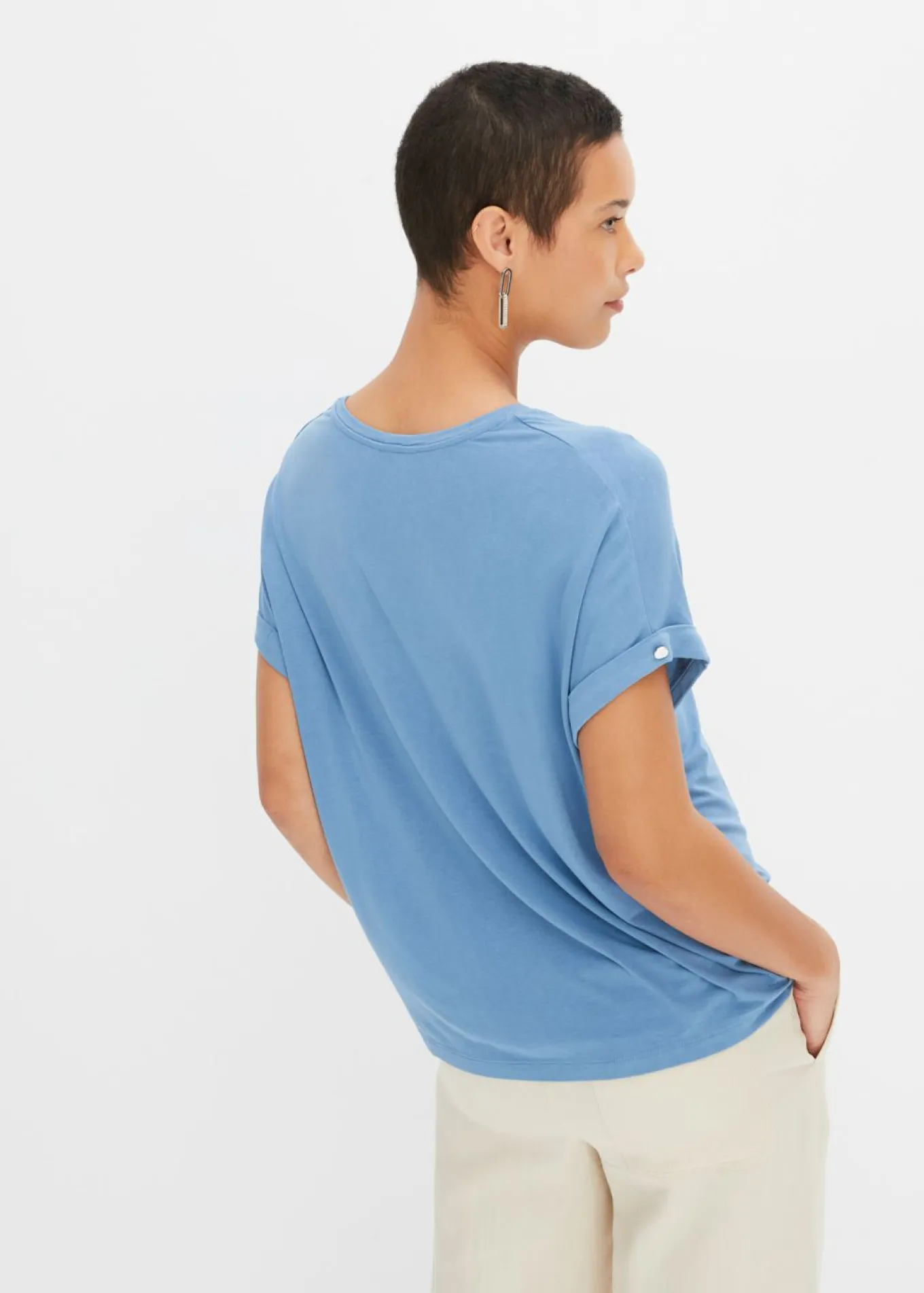 Camiseta de mezcla de viscosa fluida