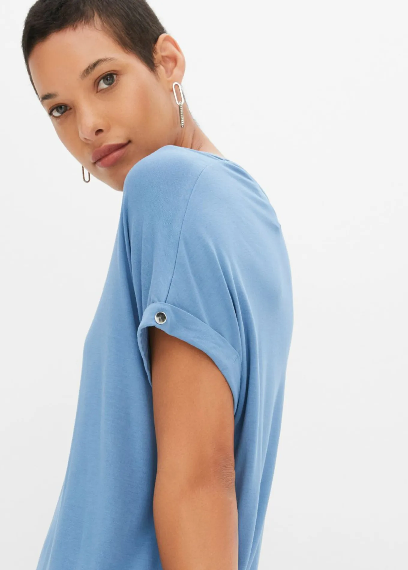 Camiseta de mezcla de viscosa fluida