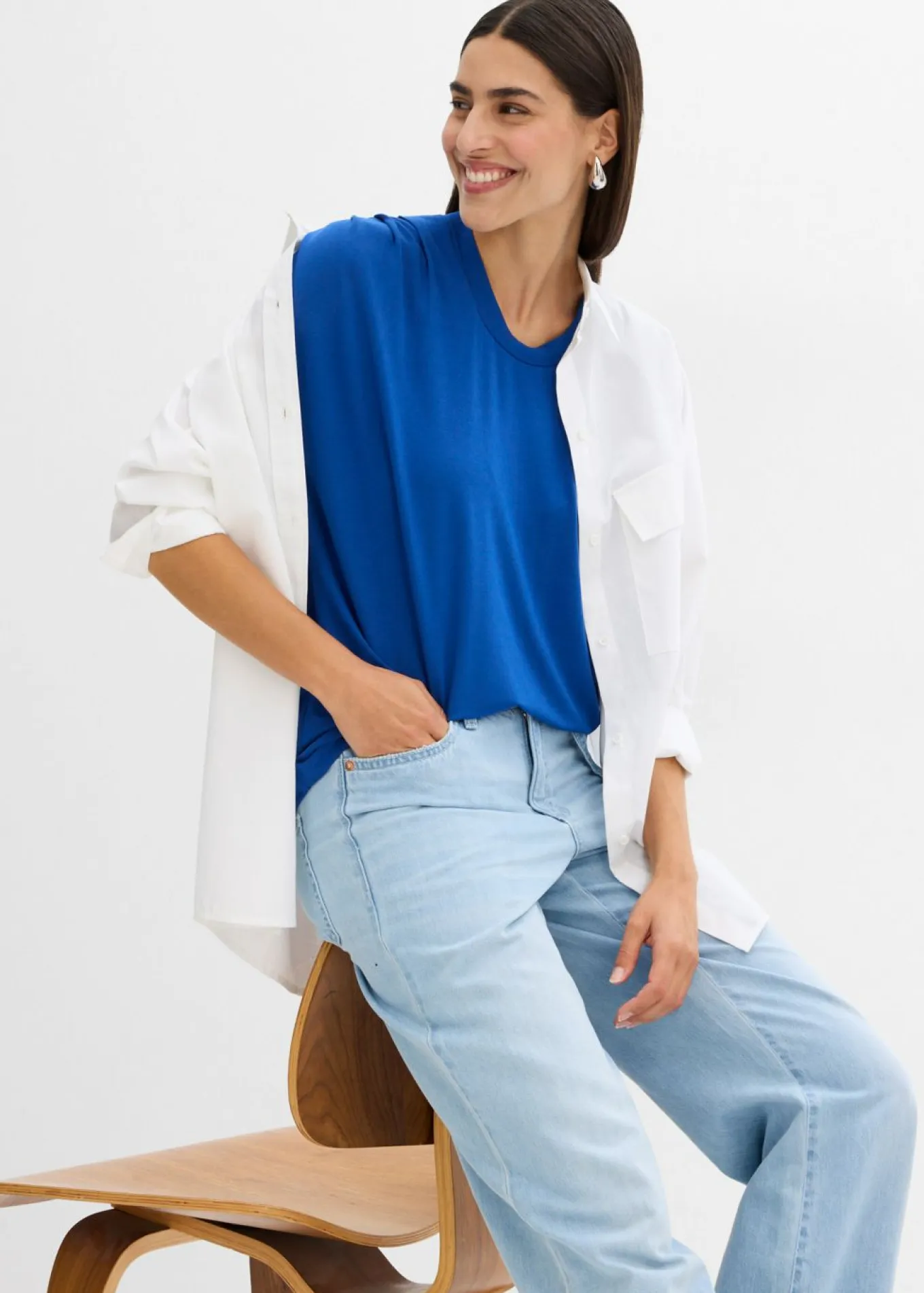 Camiseta de mezcla de viscosa fluida