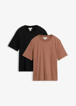 Camiseta de punto grueso de algodón orgánico puro (2 unidades)