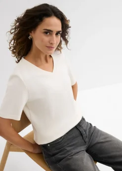 Camiseta de punto grueso de algodón orgánico puro (2 unidades)