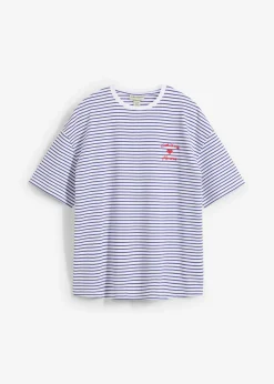 Camiseta de rayas con bordado