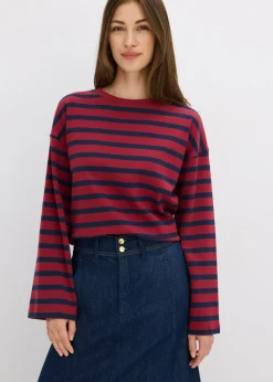 Camiseta de rayas de algodón orgánico puro