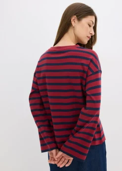 Camiseta de rayas de algodón orgánico puro