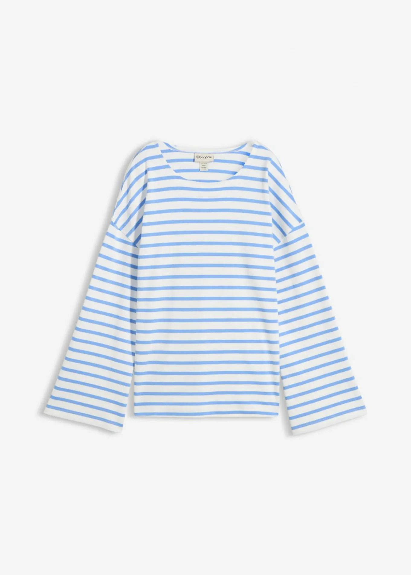 Camiseta de rayas de algodón orgánico con manga larga