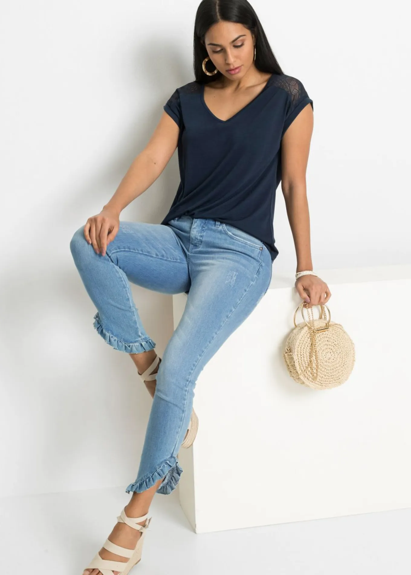 Camiseta de suave mezcla de viscosa