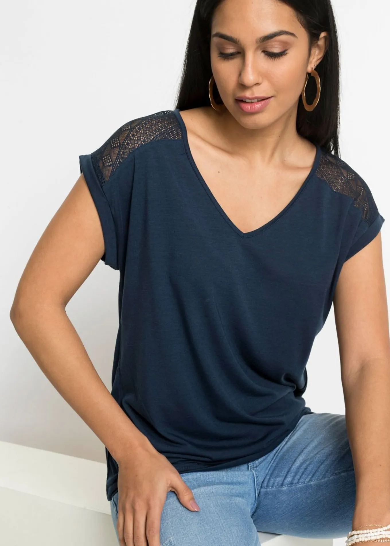 Camiseta de suave mezcla de viscosa