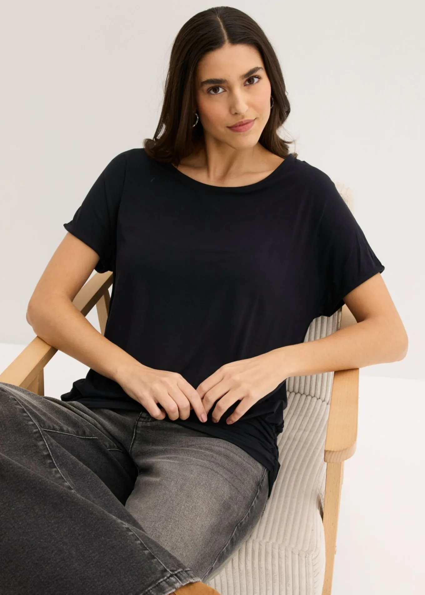 Camiseta de suave mezcla de viscosa