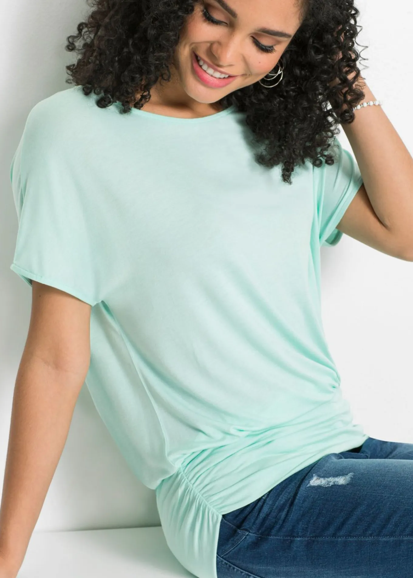 Camiseta de suave mezcla de viscosa