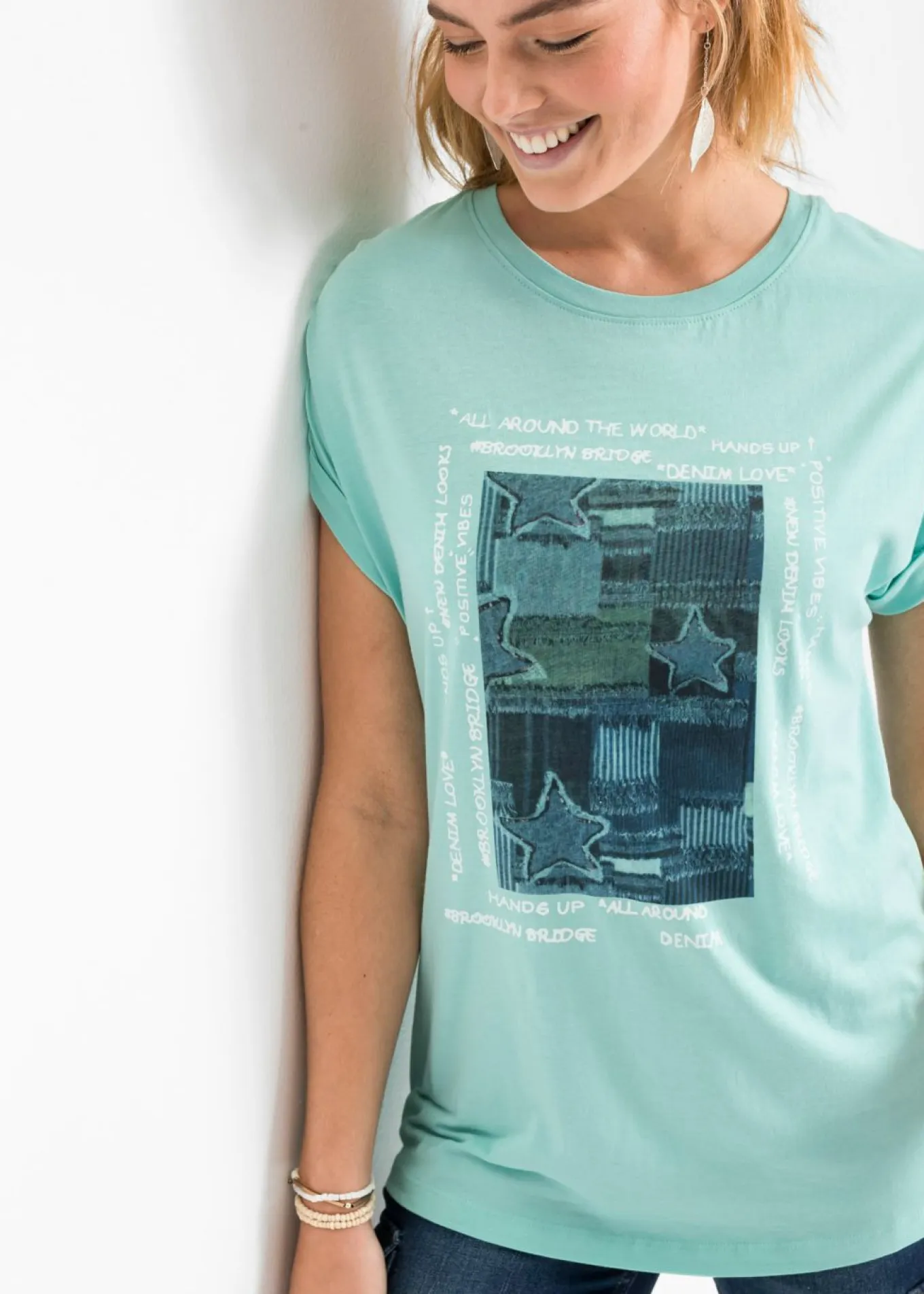 Camiseta de suave mezcla de viscosa