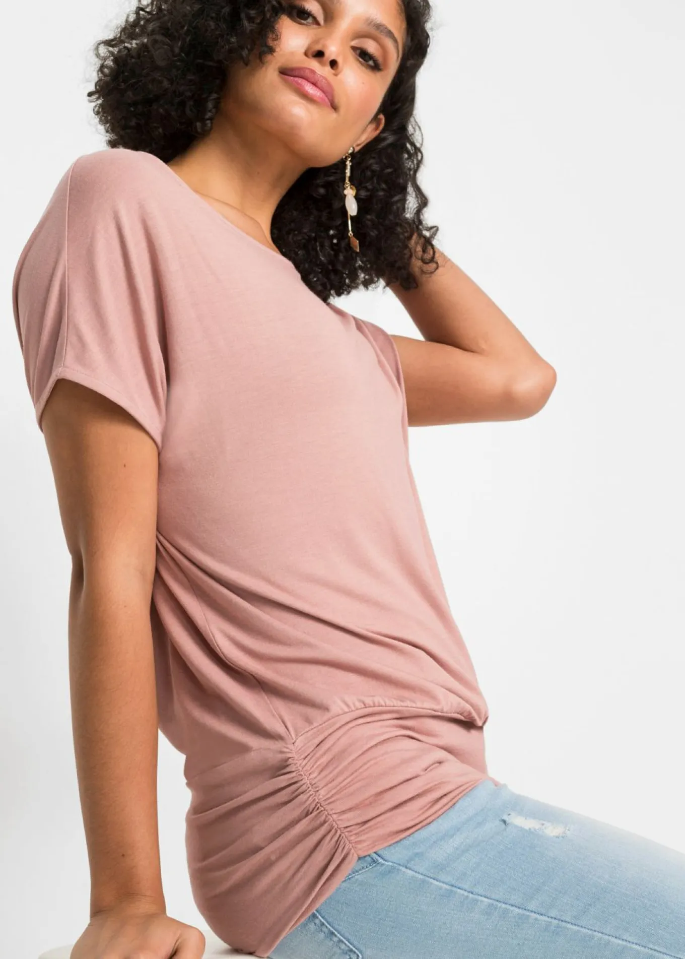 Camiseta de suave mezcla de viscosa
