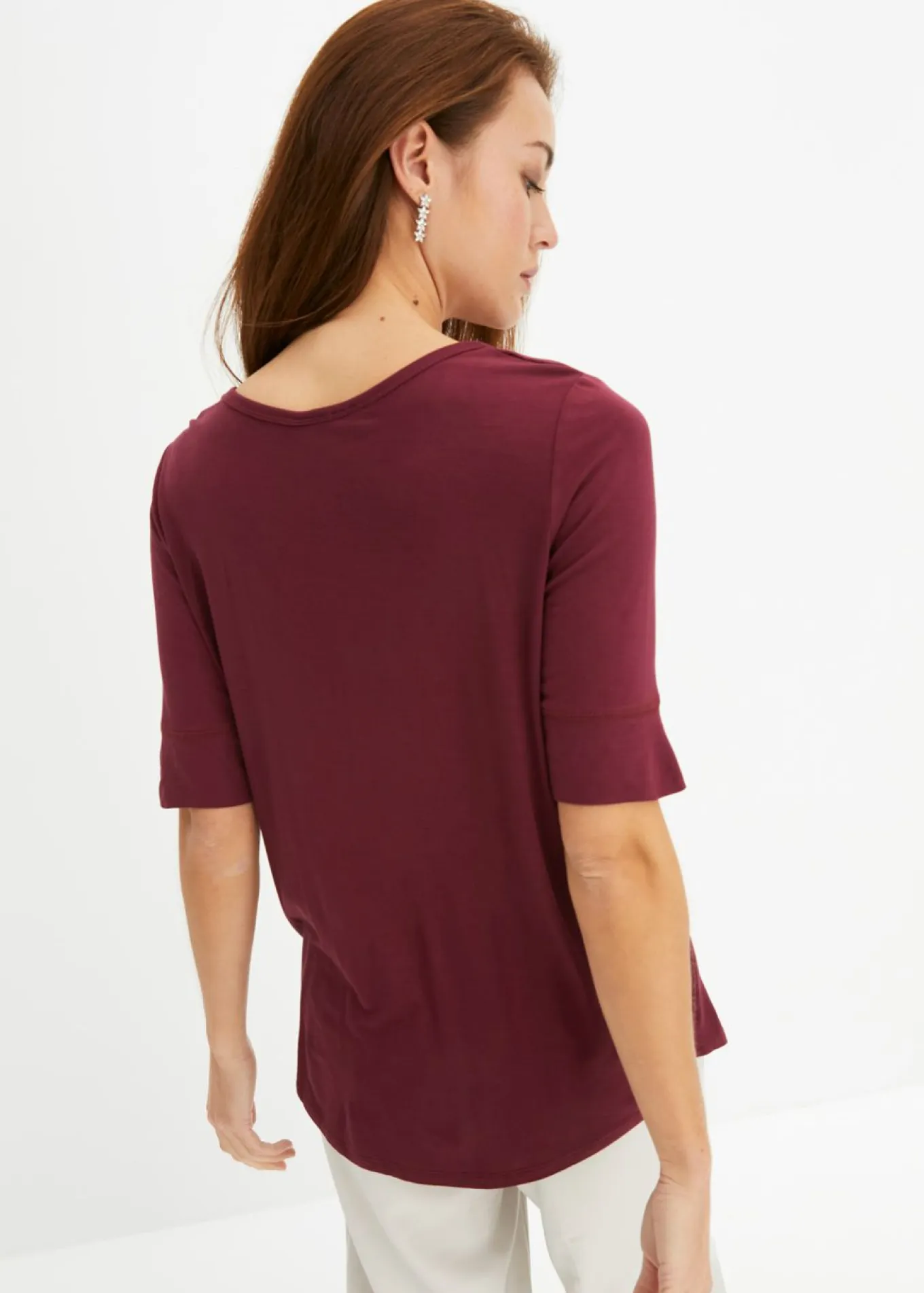 Camiseta de suave mezcla de viscosa