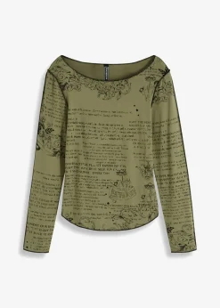 Camiseta de suave viscosa con manga larga