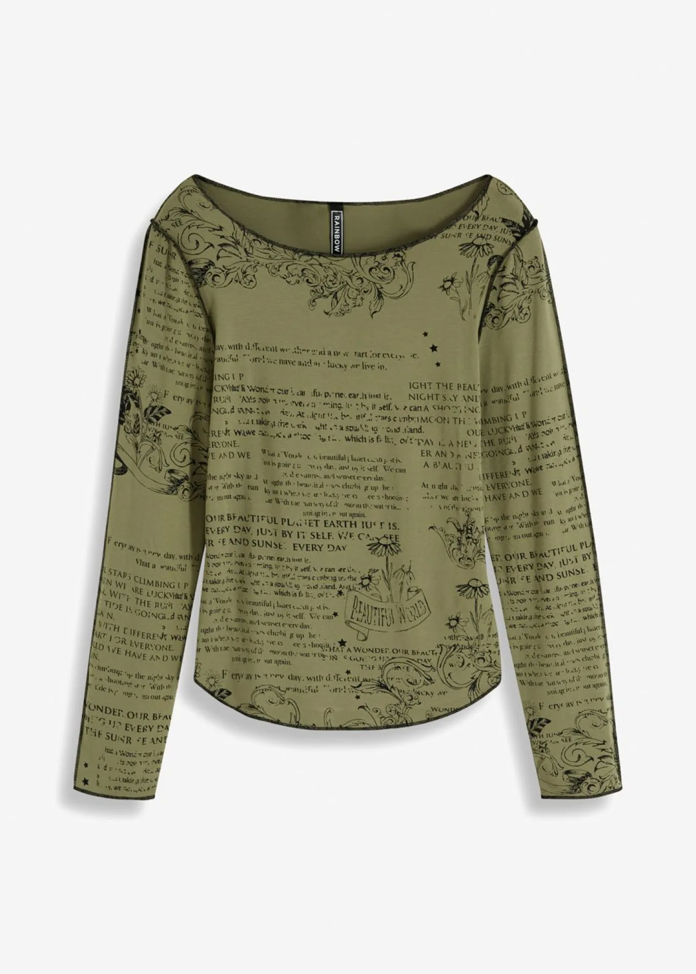 Camiseta de suave viscosa con manga larga