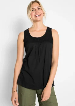 Camiseta de tirantes con crochet en la parte delantera