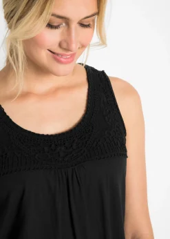 Camiseta de tirantes con crochet en la parte delantera