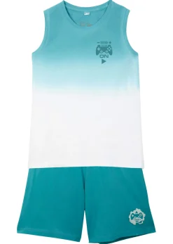 Camiseta de tirantes y bermudas de punto (2 piezas) de algodón orgánico puro