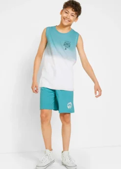 Camiseta de tirantes y bermudas de punto (2 piezas) de algodón orgánico puro
