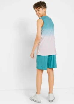 Camiseta de tirantes y bermudas de punto (2 piezas) de algodón orgánico puro