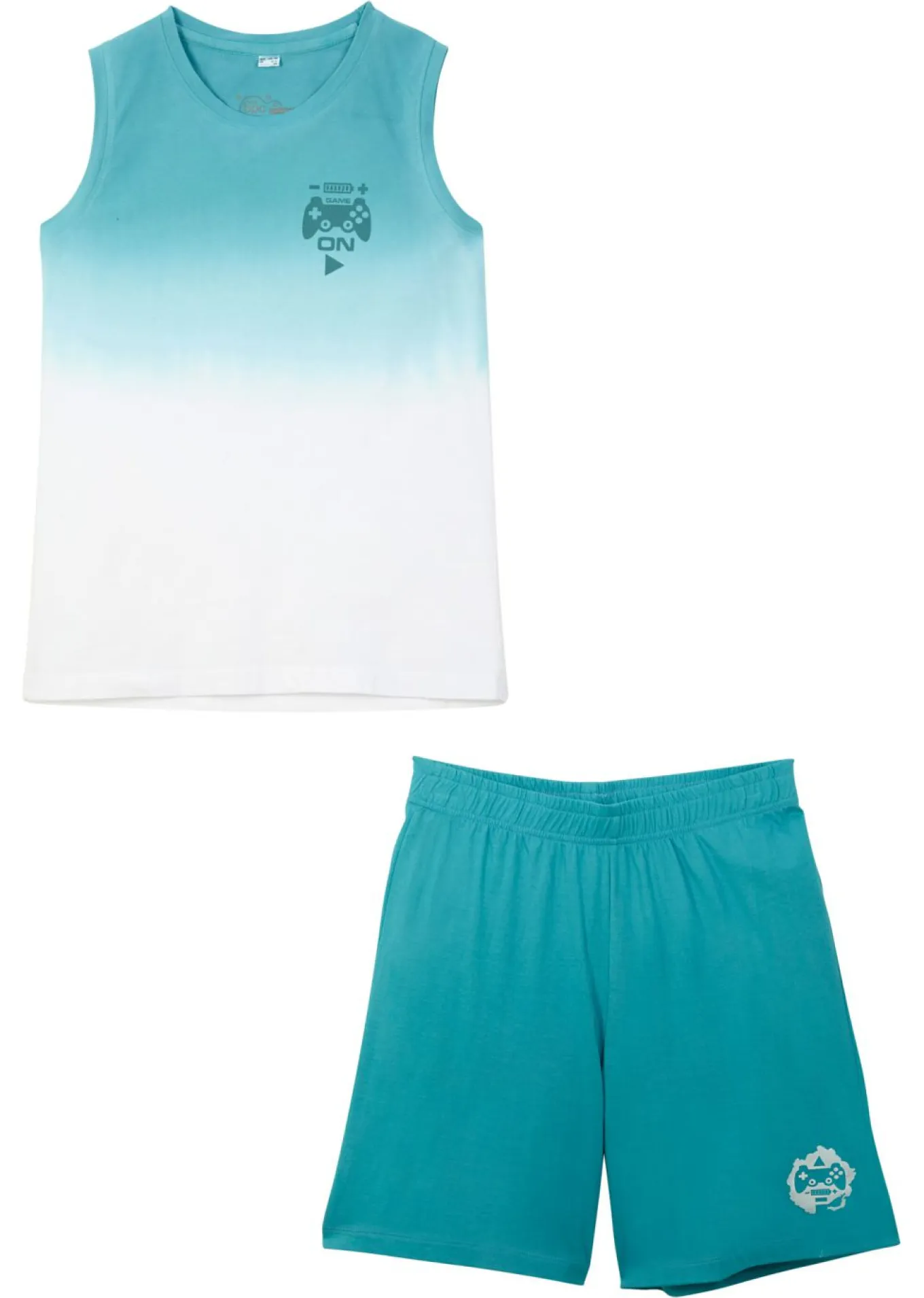 Camiseta de tirantes y bermudas de punto (2 piezas) de algodón orgánico puro