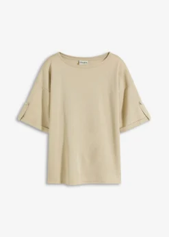 Camiseta de viscosa con estampado brillante
