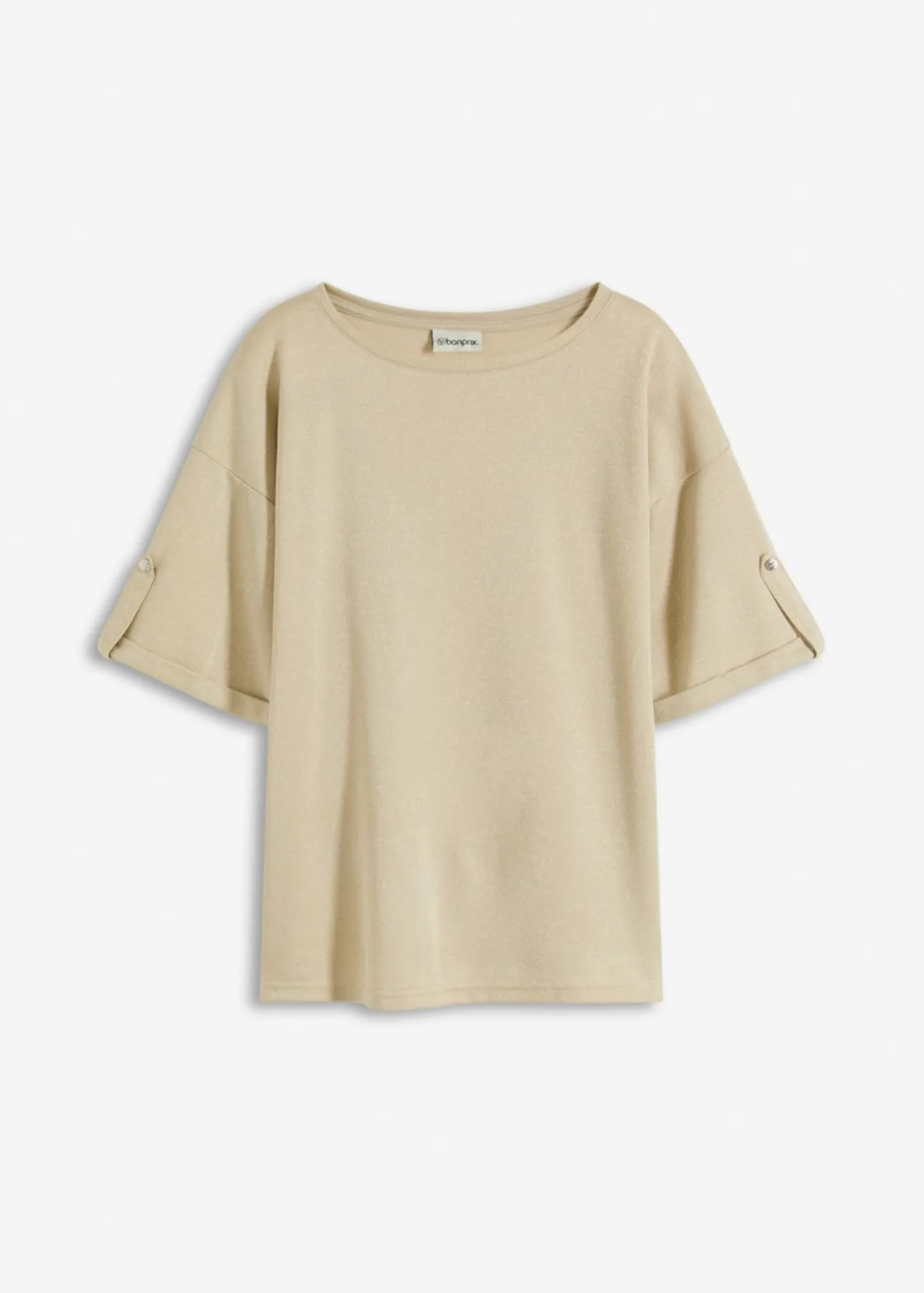 Camiseta de viscosa con estampado brillante