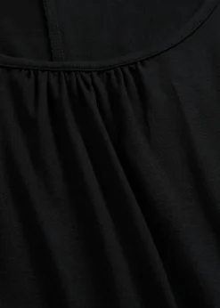 Camiseta de viscosa con mangas de murciélago