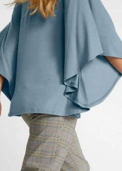 Camiseta de viscosa con mangas de murciélago